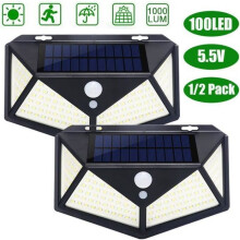 Solarlampe - TEMPSA - 100 LEDs - Bewegungsmelder - Außenbeleuchtung - 1200 Lumen