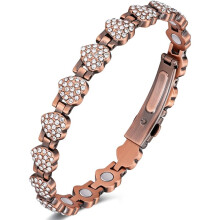 Copper Bracelets for Women, Copper Bracelet with Magnets &Shinning Crystals, Jewelry Gift