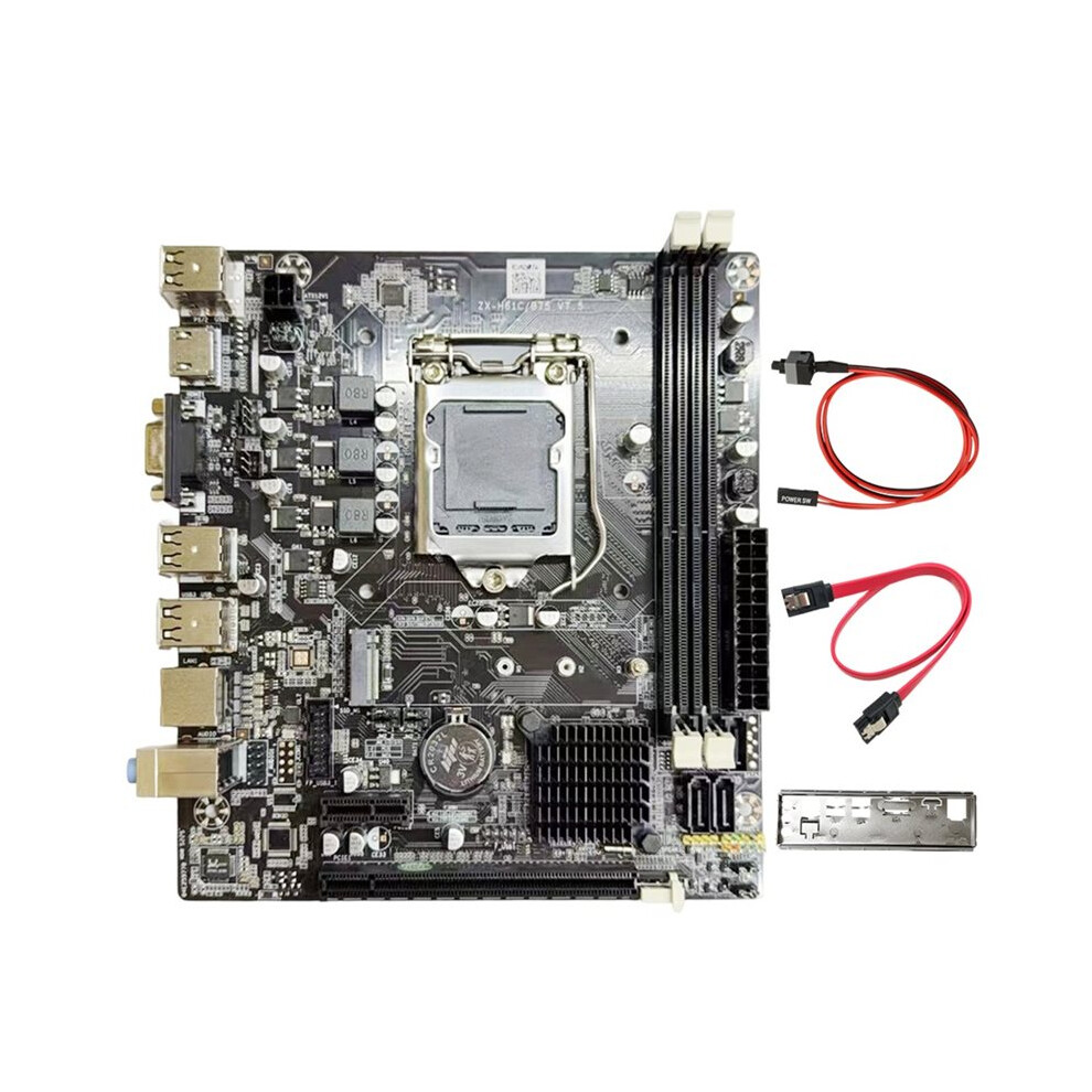 H61 Computer Motherboard Kit Lga1155 -Compatible 2Xddr3 Slots 6Xusb Supports G1610 1620 1630 G2030 Cpu 6031353660539