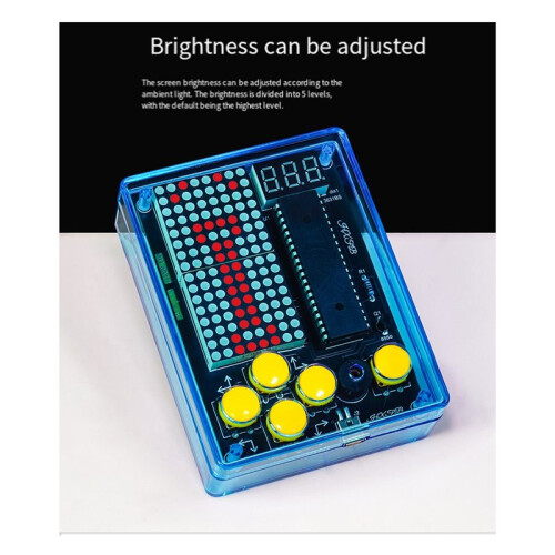 7 Pixel Game Console Electronic DIY Kits Handheld 51 Single-Chip Computer DIY Welding Practice Parts Red 2