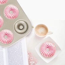 Madeleine Pan, Antihaft Krapfen Pfanne, 2 StüCke Donut Back Blech, Krapfen Form Aus Kohlenstoff Stahl, Krapfen Back Form Beutel Form 6 Krapfen
