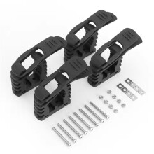 4er-Set Schnellverschluss-Gummiklemmen für Schaufeln, Passend für Werkzeuggriffe mit Einem Durchmesser Von 5/8" Bis 2-1/4"