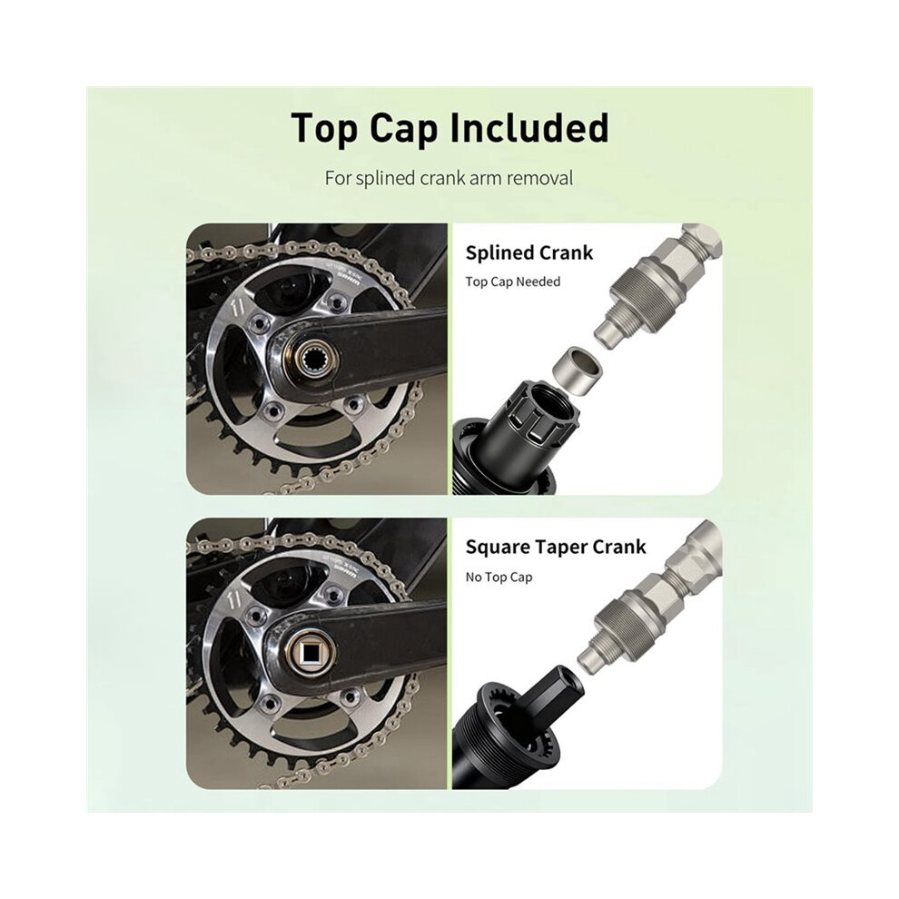 Upgraded Bicycle Crank Puller Set, Bike Repair Tool For Square Taper & Isis Splined Crank Arm 6034264366996