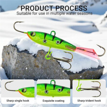 28pcs Ice Fishing Glow Jig Heads Kit for Panfish, Crappie, Walleye & More