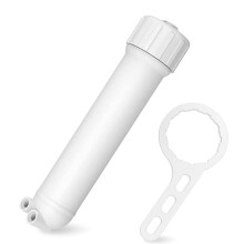 1812/2012 Remplacement Du Boîtier de Filtre à Membrane D'Osmose Inverse avec Raccords Coudés, Clé de Boîtier et Clapet Anti-Retour