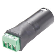 DMX512 5 Pin XLR Male to 3 Core Terminal Block Connector for RDM DMX Lighting Control and Stage Sound Equipment Wiring