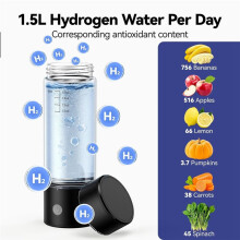 Hydrogen Water Bottle SPE PEM Hydrogen Water Generator, 420ml Portable Water Machine Hydrogen Water Maker