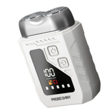 2n1 Electric Shaver Digital Display Electric Nose Hair Trimmer Double Waterproof Nose Hair Clipper White