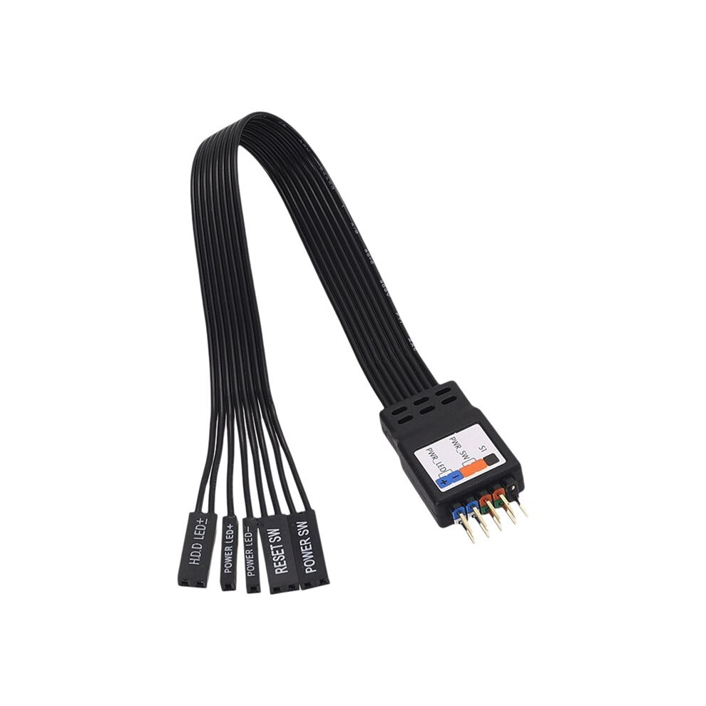 Motherboard /Indicator Extension Cable Led/Pled/Reset Sw/Power Sw To 9Pin F-Panel Extension Cable Foolproof Light 6032810413323