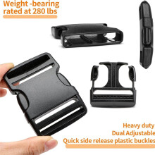 2" Hochleistungs-Schnallen- und Gurtset, 6er-Pack Schnellverschlüsse, 6 Yards Nylongurtband, 12 Tri-Glide-Clips