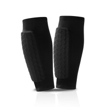 Football Shin Guards Pads Honeycomb Anti-Collision Shin Pads, Compression Sleeve Legs for Kid Adult L