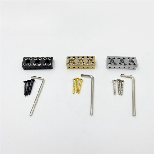 Headless Electric Guitar 6-String Brass Locking Nut, String Retainer Saddle Bronzed
