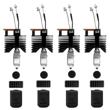 4Pcs 0.4MM U1 Hotend for Snapmaker U1 Extruder, Replacement Hotend for Sanpmaker U1 3D Printer Parts