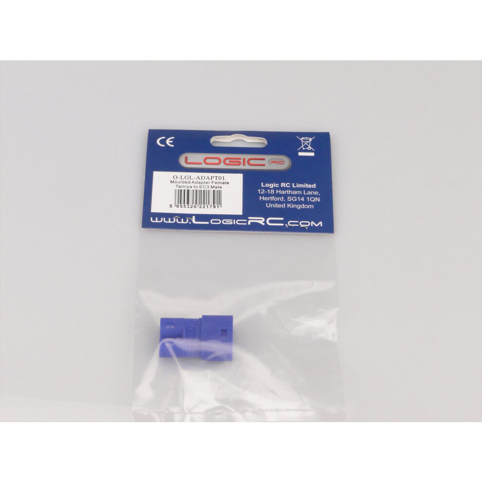 Logic Rc Moulded Adapter Female Tamiya To Ec3 Male Lgl-Adapt01 5055320221791