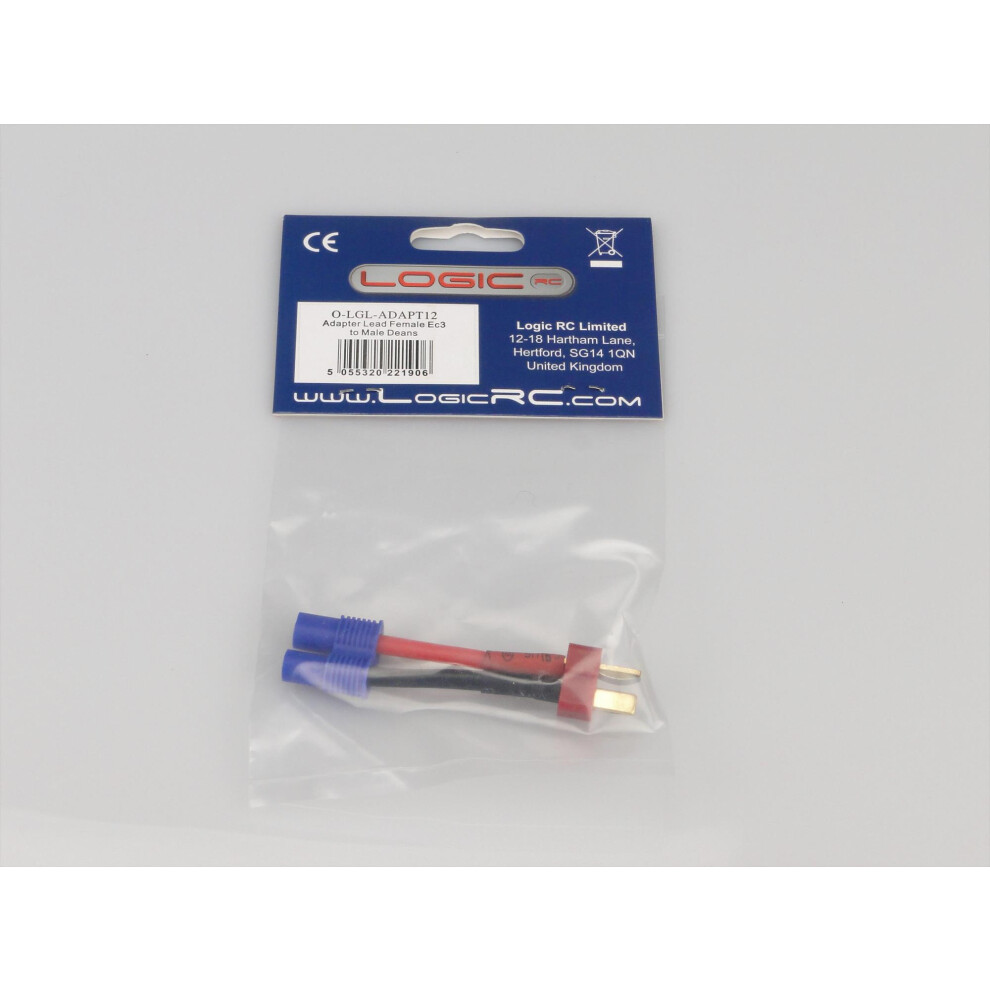 Logic Rc Adapter Lead Female Ec3 To Deans Male Lgl-Adapt12 5055320221906