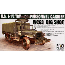 AFV Club AF35S18 WC63 Big Shot 1_ ton 6x6 Personnel Carrier 1:35 Model Kit