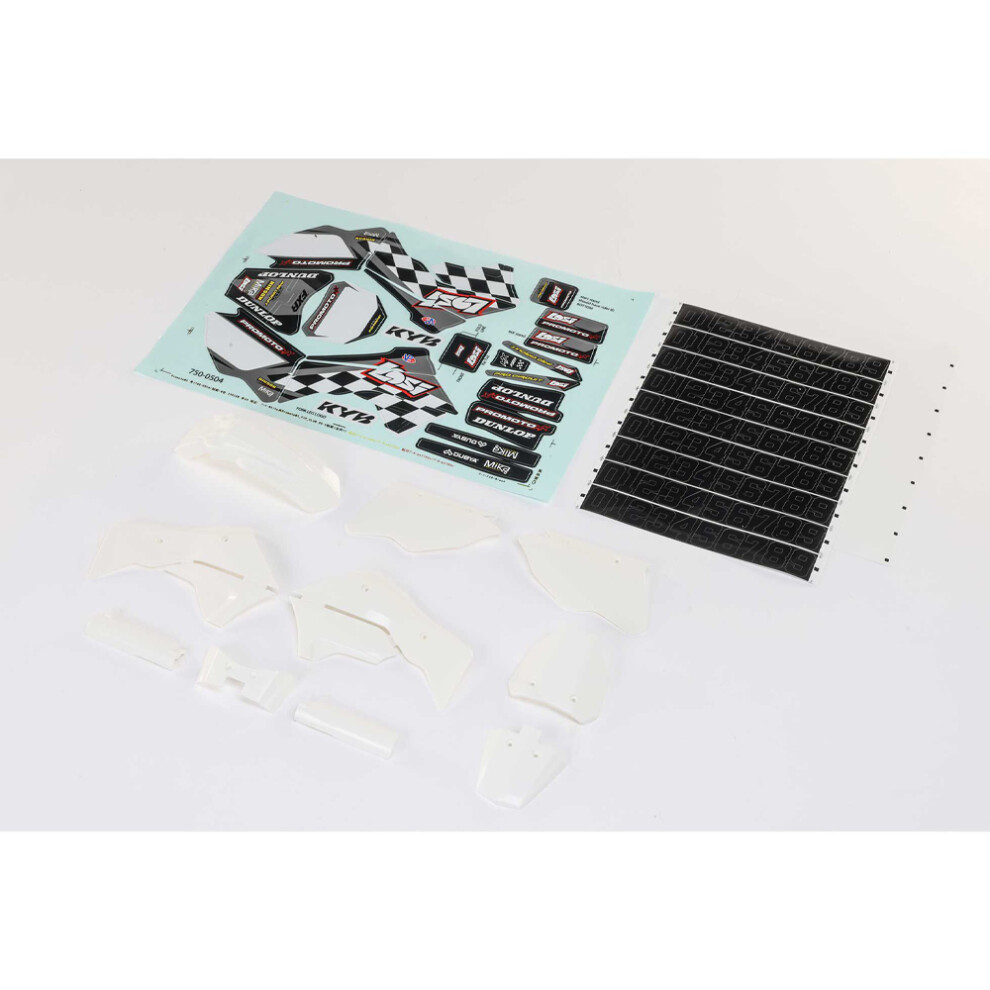 Photos - Other Toys Losi Promoto-MX White Plastics w/Wraps & Decals LOS26005 LOS260005 