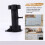 2x Plastic Adjustable Height Kitchen Cupboard Plinth Foot Leg Pair Black 5