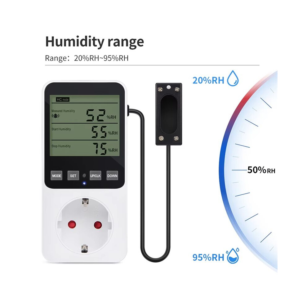 Digital Temperature Humidity Controller Socket Thermostat Heating Cooling Regulator Outlet Eu Plug 4711147587823
