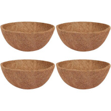 4 StüCk Kokosnuss-Einlagen für Blumenampeln, 25,4 Cm, Stabile Runde EinsäTze für PflanzgefäßE, Perfekter Ersatz, 100 % NatüRlich