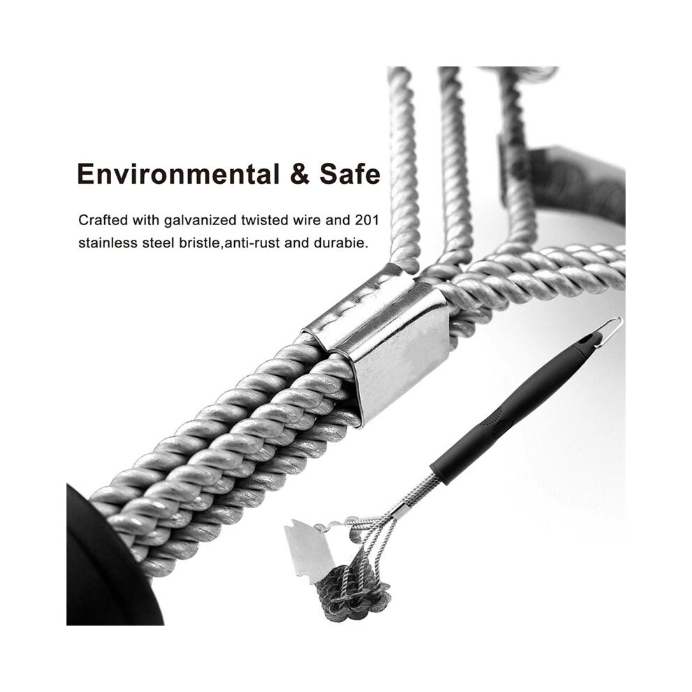 Grill Brush And Scraper Bristle Free - Safe Bbq Brush For Grill - Stainless Grill Grate Cleaner - Safe Grill Accessories 6033286476423
