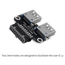 2 Stck USB 3.0 Motherboard Adapter USB 3.0 19 20 Pin Buchse auf Dual USB 3.0 ein Weiblicher Interner Header Adapter Konverter