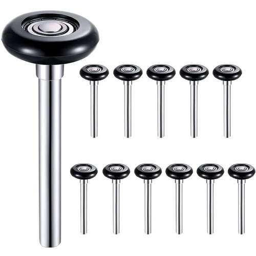 12 Pack Nylon Garage Door Roller 2 Inch Quiet Garage Rollers Bulk 6200Z Replacement Garage Door Roller