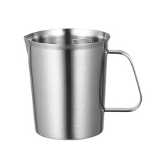 Tasse à Mesurer en Acier Inoxydable avec Marquage avec PoignéE, RéCipient de Tasse à Mesurer Pratique pour la Cuisine (500ML)