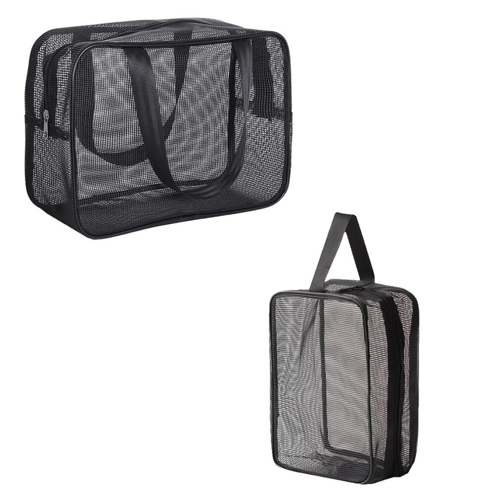 Travel Storage Bag Full Mesh Mesh Cosmetic Storage Bag Portable Hand Washing Bag