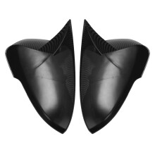 Car Carbon Fiber Ox Horn Rearview Side Glass Mirror Cover Trim Frame Side Mirror Caps for Tucson 2015-2020
