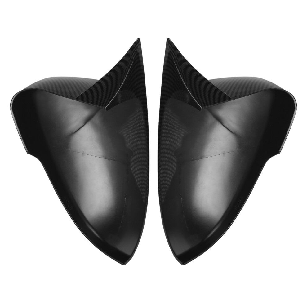 Car Carbon Fiber Ox Horn Rearview Side Glass Mirror Cover Trim Frame Side Mirror Caps For Tucson 2015-2020 4711177287366