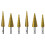 Step Drill Bit 6Pcs Hss Step Drill Bit Set Cone Hole Cutter Taper Metric Nitriding Hex Core Drill Bits Gold 1