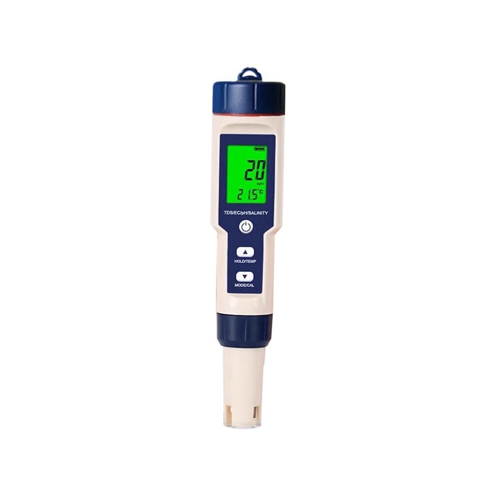 5 In 1 Ec Tds Salinity Temperature Ph Meter Water Quality Tester For Food Beverages Salt Content Aquarium Seawater Atc 6031581644202