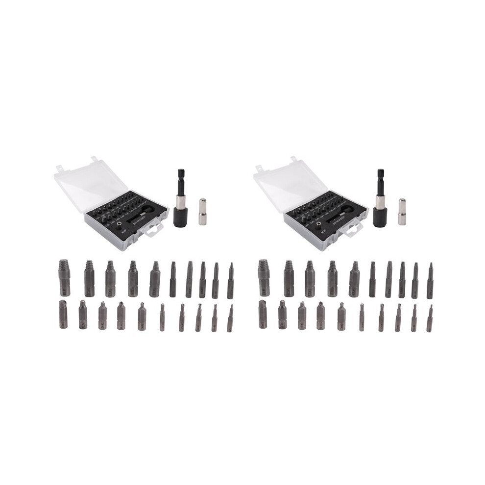 Damaged Screw Extractor Set,44 Pcs Stripped Screw Extractor Kit, Hss Broken Screw Remover Set With Bit & Socket Adapter 6031612557815