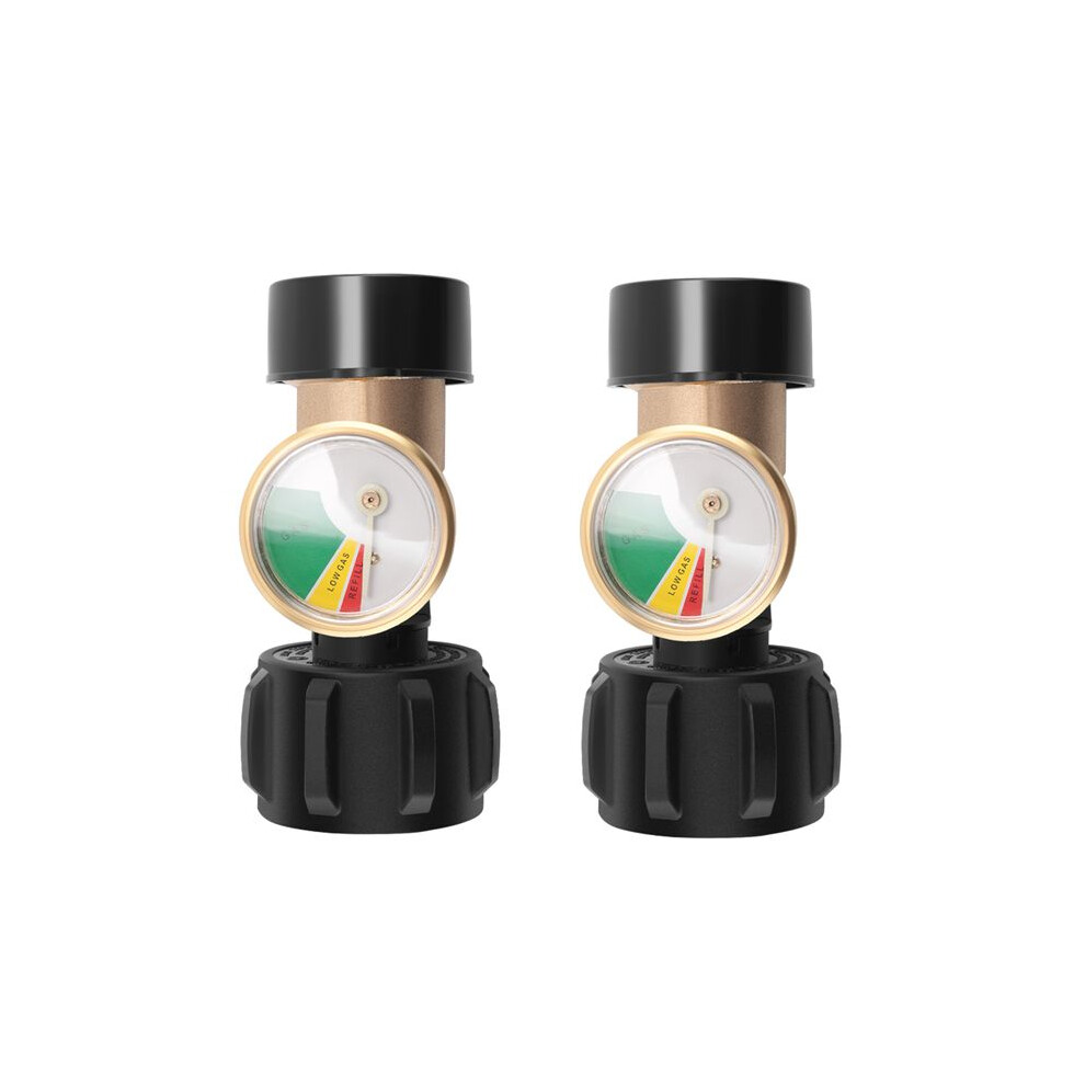 2 Pcs Rv Propane Tank Gauge Level Indicator Gas Pressure Meter With Type 1 Connection,Upgraded Propane Leak Detector 4714137147694