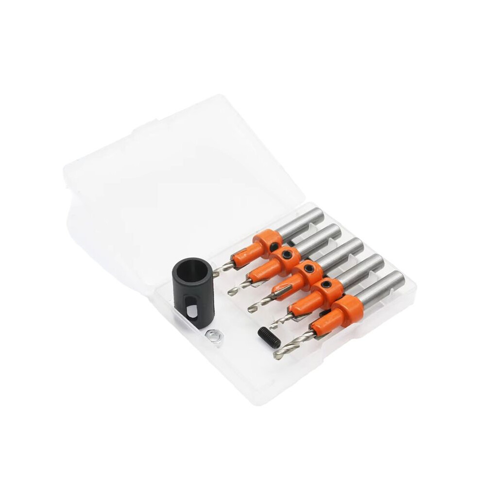 5Pcs Set 8Mm Adjustable Countersink Drill Bit Set,Drill Bits Counter Sinker Drill Bit Set For Woodworking 6031808999764
