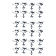 24Pack Solar Panel Mounting Brackets, Solar Panel End Clamps, Centre Clamps, for PV Solar Panel Solar Module 30mm
