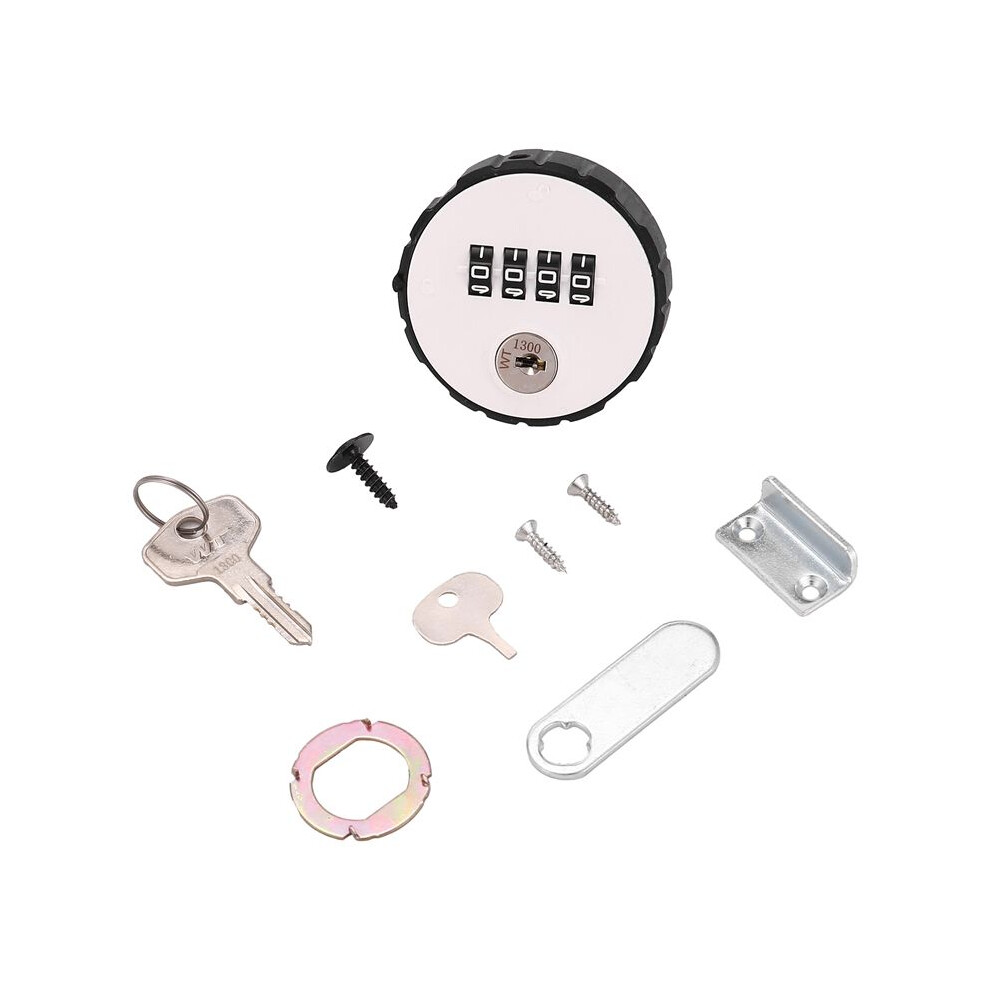 Combination Cabinet Cam Lock 4 Digital Keyless Drawer Door Gym School Locker With Key Reset 6033875173351