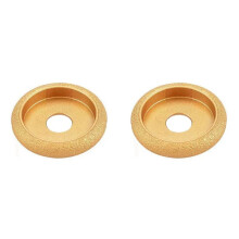 2pcs 75Mm Stone Edging Wheel Grinding Wheel Roman Slotted Granite Marble Brazed Diamond Angle Grinder Grinding 15Mm