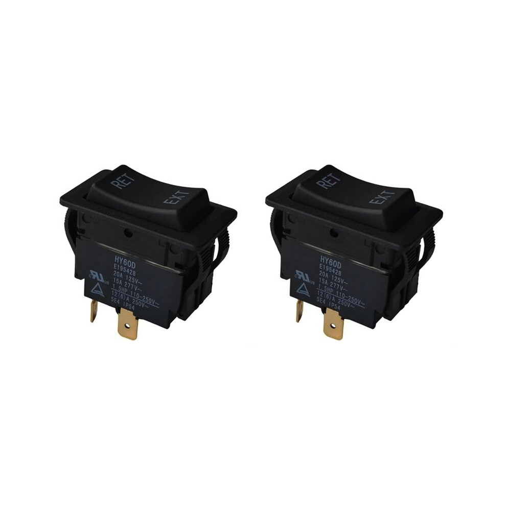 2X Hy60d Rocker ,Automatic Reset Ret-Ext,Control Bi-Direction Reversing Of Motor 20A 125Vac 12(6)A 250Vac 6031866404330