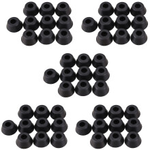 50 Pcs 21mm x 10mm Conical Recessed Rubber Feet Bumpers Pads Black