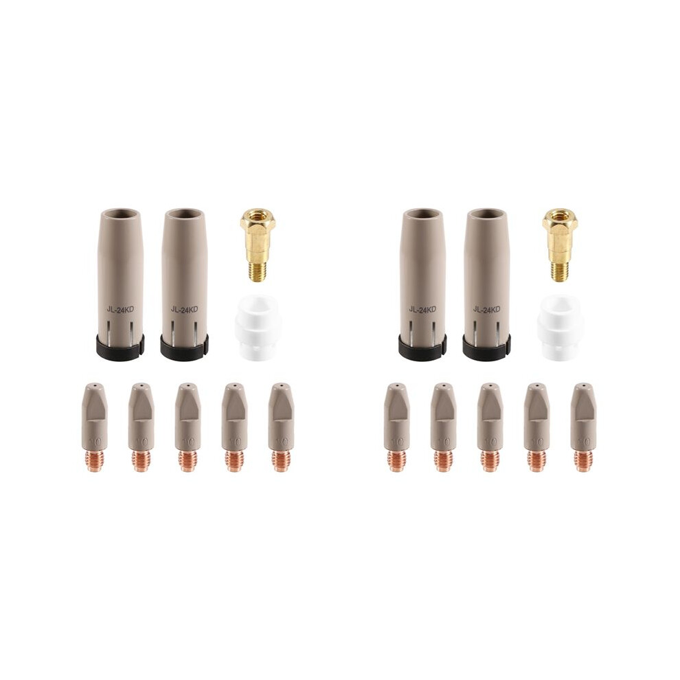 18Pcs 24Kd Coating Protection Nozzle 1.0Mm Mig Torch Gas Nozzle Tip Holder Of 24Kd Migmag Welding Torch 6031282586115