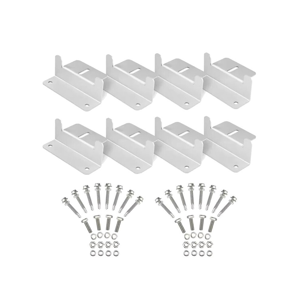 8Pcs Solar Panel Mounting Bracket Kits Roof Z-Style Bracket Photovoltaic Panel Z-Bracket Stand For Car Boat Rv Yacht A 6031808912077