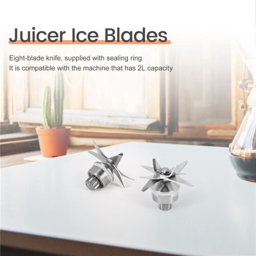 767 RVS Juicer Ice Blades Blender 8 Blade Messen Mes voor Universele 2L Machine 2