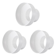 3X Ventilation Pipe Reducer Adapter Pipe Air Duct Adapter Pipe Connector for Inline Ventilation System(200-150mm)