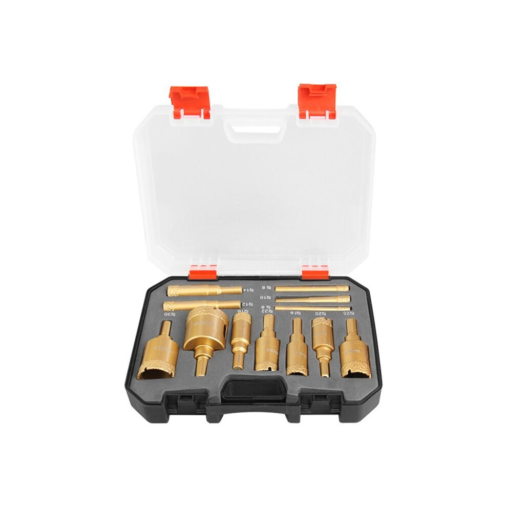 12Pc Brazing Hole Opener Marble Multi-Purpose Drilling Bit Vitrified Brick Ceramic Stone Reaming Bit Set 6-35Mm 4711943973851