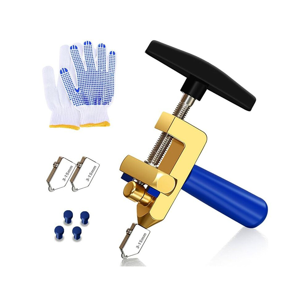 Tile Cutter Hand Tool, Glass Tile Cutter Breaking Pliers, Manual Tile Cutter With 3 Tungsten Steel Blade 4713011107458