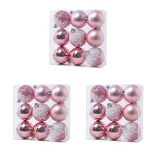 27 PCS Weihnachtskugel Ornamente Weihnachtsbaumdekorationen Hängende Kugeln 2.36 Zoll, Rosa