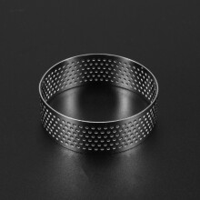 20 Stück Rundes Dessert Edelstahl Perforierte Obst Kuchen Quiche Kuchen Mousse Form Küche Back Form 6cm