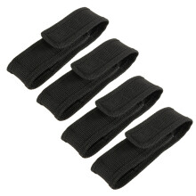 4Pcs 13cm Black Nylon Holster Halter Guerteltasche Tasche fuer LED Taschenlampe